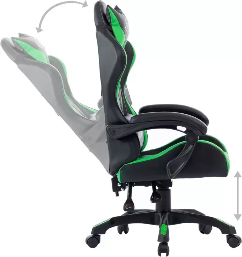 VidaXL Racestoel kunstleer groen