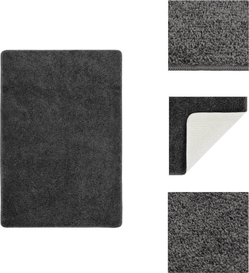 VidaXL Vloerkleed Vloerkleden Karpet Tapijt Vloerkleed shaggy anti-slip 160x230 cm donkergrijs - Foto 2