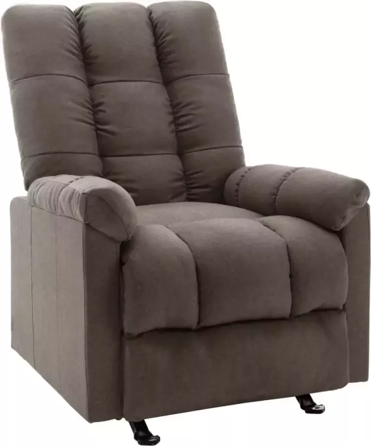 VidaXL Relax fauteuil verstelbaar en draaibaar bruin stof