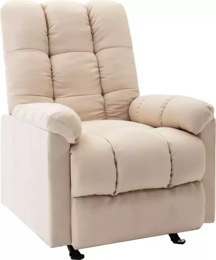 VidaXL Relax fauteuil verstelbaar en draaibaar crème stof