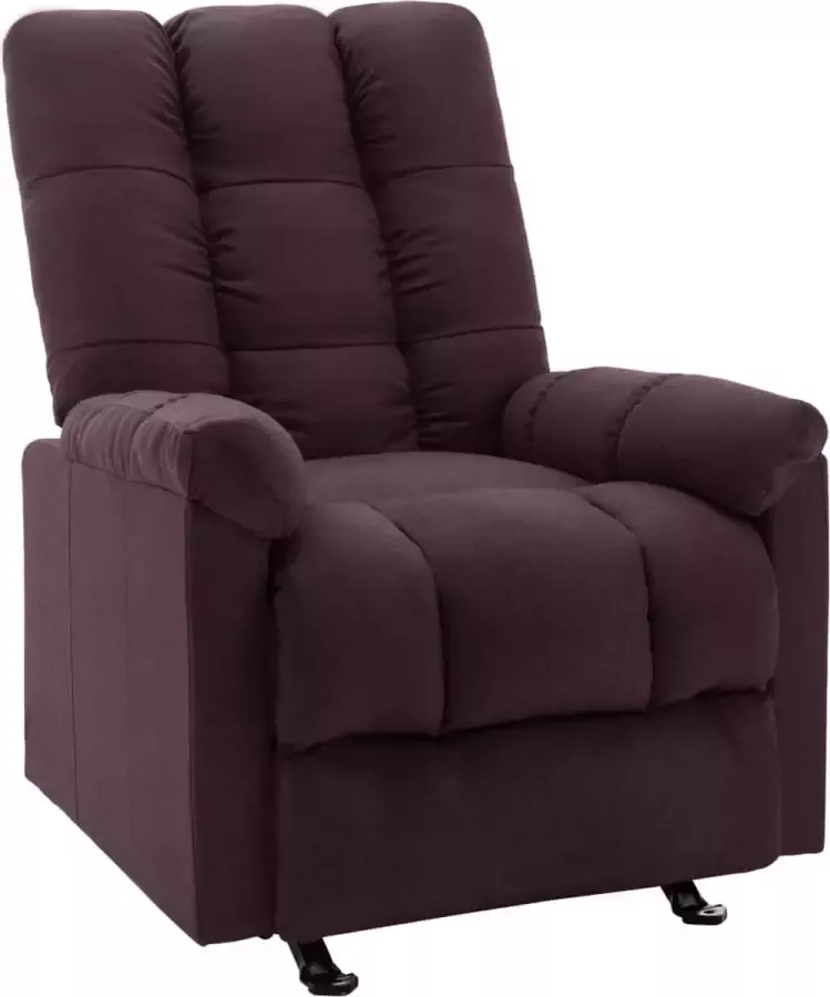 VidaXL Relax fauteuil verstelbaar en draaibaar paars stof