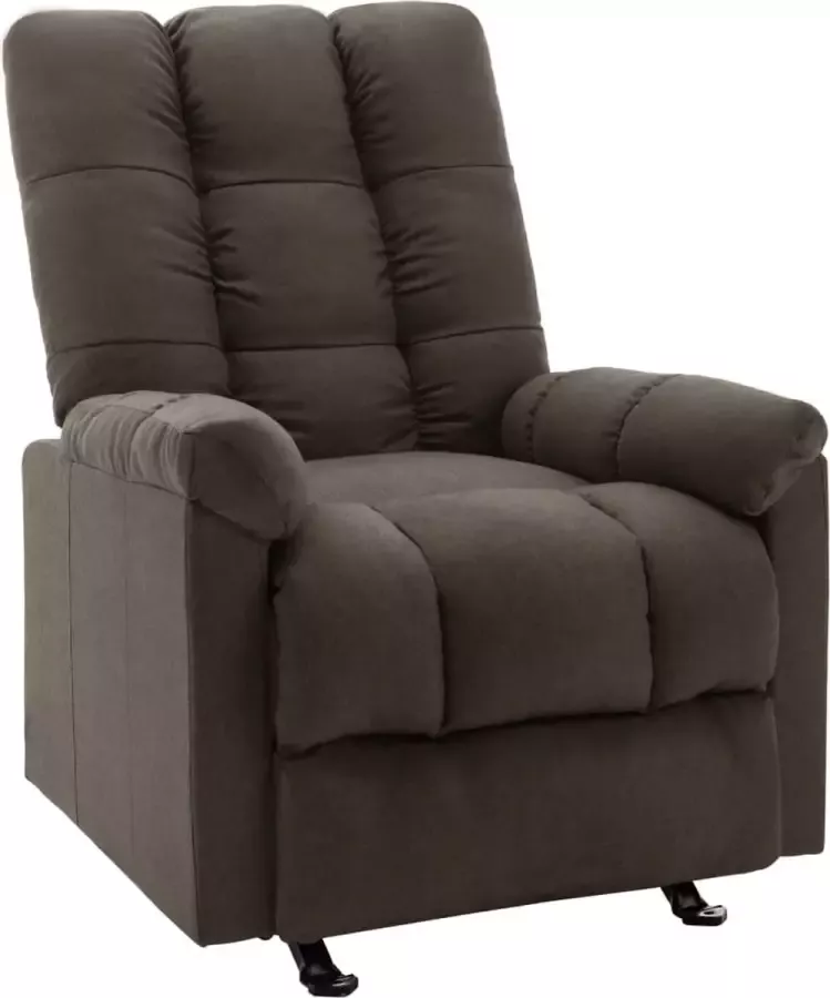 VidaXL Relax fauteuil verstelbaar en draaibaar stof donkerbruin