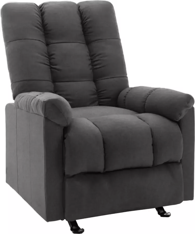 VidaXL Relax fauteuil verstelbaar en draaibaar stof donkergrijs