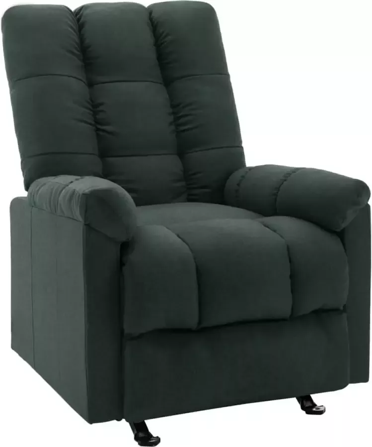 VidaXL Relax fauteuil verstelbaar en draaibaar stof donkergroen
