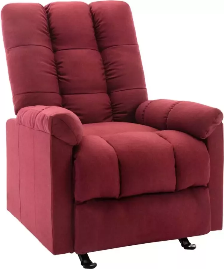 VidaXL Relax fauteuil verstelbaar en draaibaar stof wijnrood