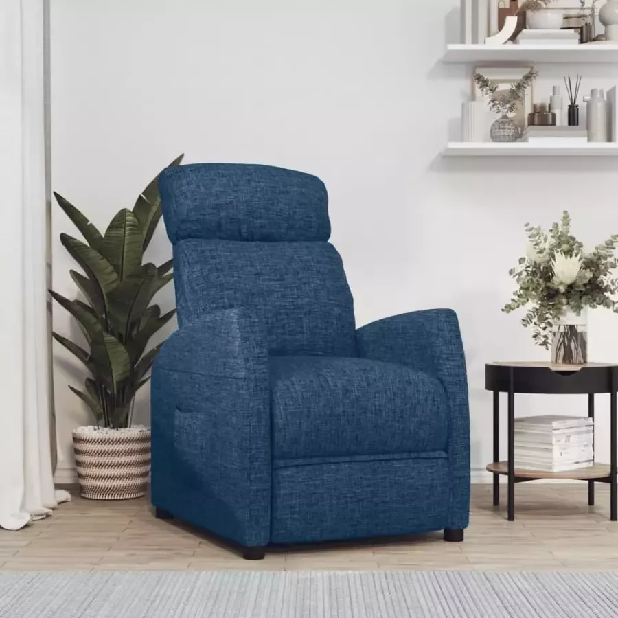 VidaXL Relax fauteuil verstelbaar stof blauw