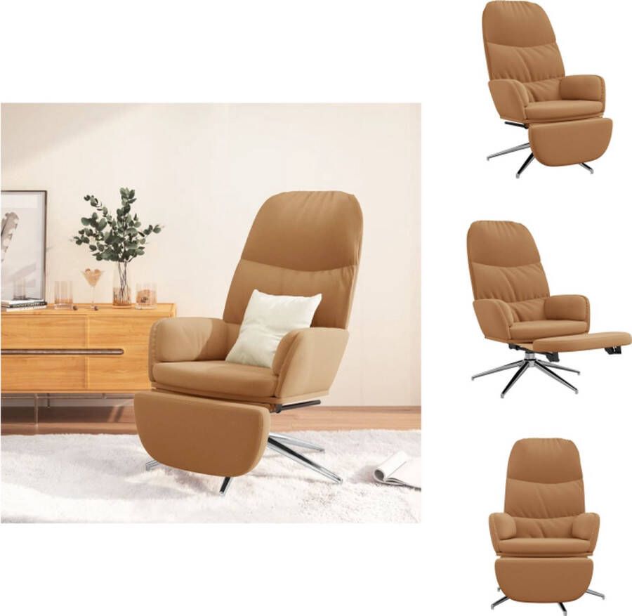 VidaXL Relaxstoel 360 Graden Draaibaar Kunstsuède Taupe 70 x 77 x 98 cm Comfortabel Fauteuil