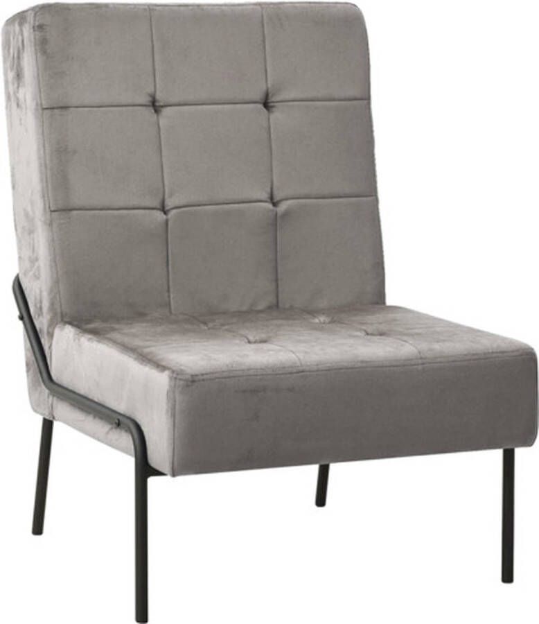 VidaXL Relaxstoel Relaxstoelen Fauteuil Fauteuils Relaxstoel 65x79x87 cm fluweel lichtgrijs