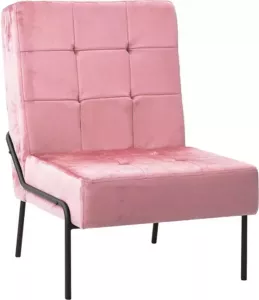 VidaXL Relaxstoel 65x79x87 cm fluweel roze