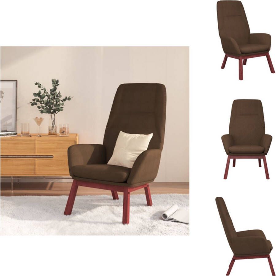 VidaXL Relaxstoel Bruin 70 x 77 x 94 cm Stabiel frame Fauteuil