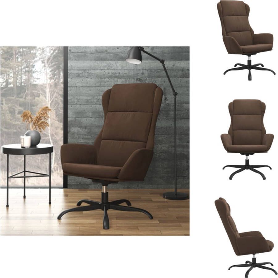 VidaXL Relaxstoel Bruin 70 x 77 x 98 cm Stabiel frame Fauteuil