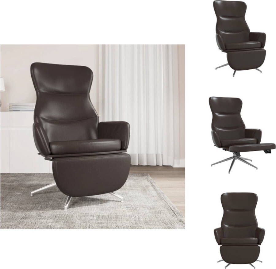 VidaXL Relaxstoel Bruin 70x77x94 cm Duurzaam Kunstleer Metalen Frame Fauteuil