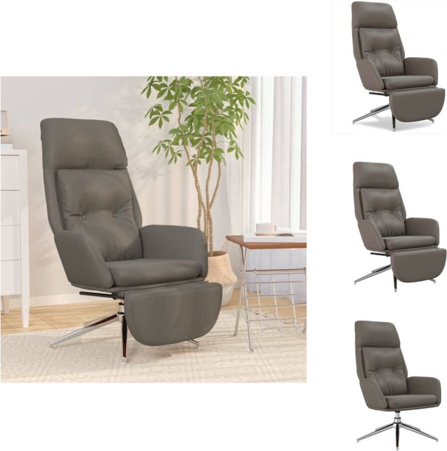 vidaXL Relaxstoel Comfort Stoelen 70 x 77 x 94 cm Draaibaar en inclusief voetenbank Fauteuil