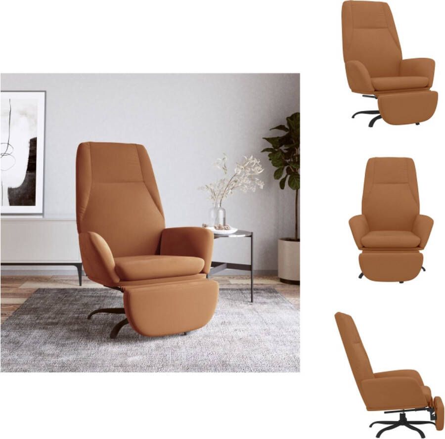 VidaXL Relaxstoel Comfort Woonkamerstoel 70x77x94cm Microvezel Taupe Fauteuil