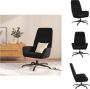 VidaXL Relaxstoel Dik gewatteerd Fluweel Zwart 70 x 77 x 94 cm 360 graden draaibaar Fauteuil - Thumbnail 1