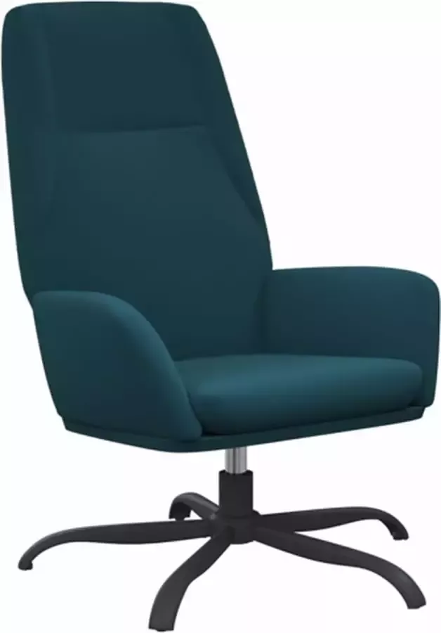 VidaXL Relaxstoel fluweel blauw - Foto 2