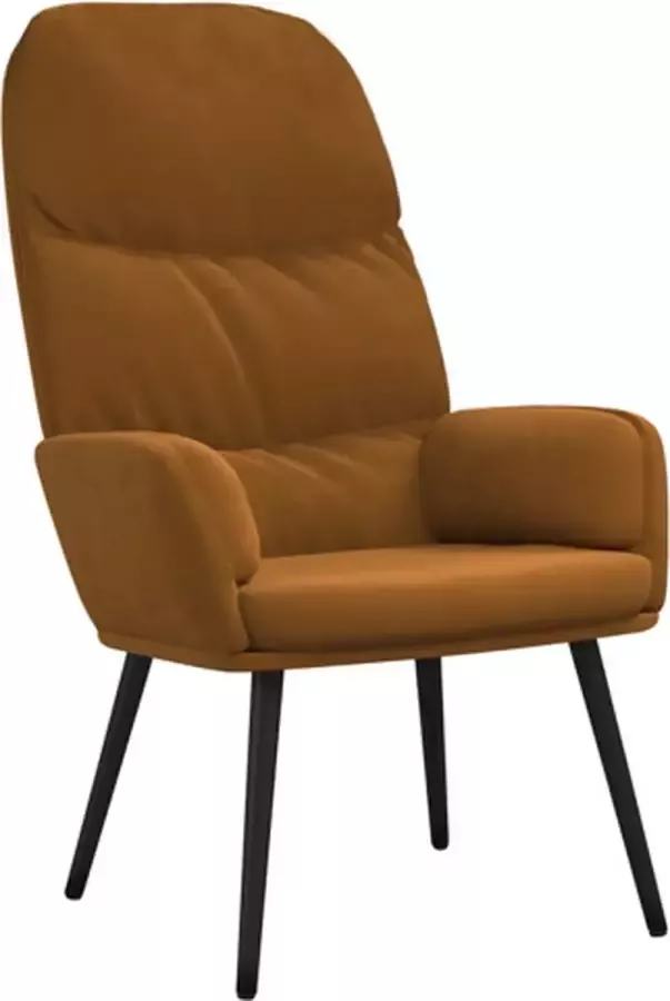 VIDAXL Relaxstoel fluweel bruin - Foto 2