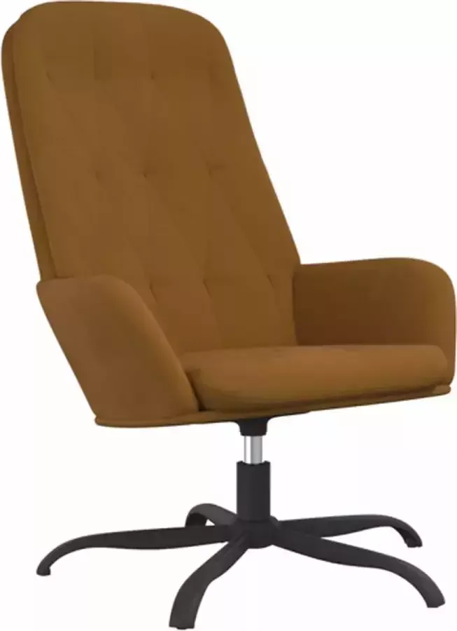 VidaXL Relaxstoel fluweel bruin - Foto 2