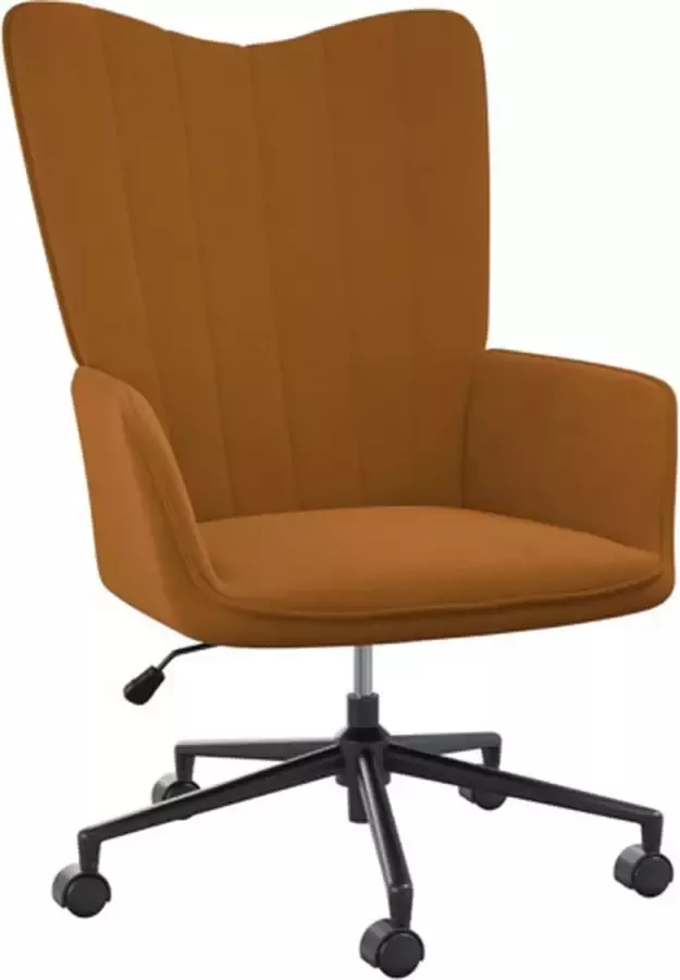 VIDAXL Relaxstoel fluweel bruin