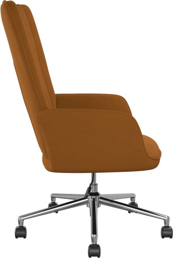 VIDAXL Relaxstoel fluweel bruin - Foto 2