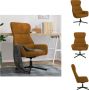 VidaXL Relaxstoel Fluweel Bruin 70 x 77 x 94 cm 360 graden draaibaar Fauteuil - Thumbnail 2