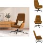 VidaXL Relaxstoel Fluweel Bruin 70 x 77 x 94 cm 360 graden draaibaar Fauteuil - Thumbnail 1