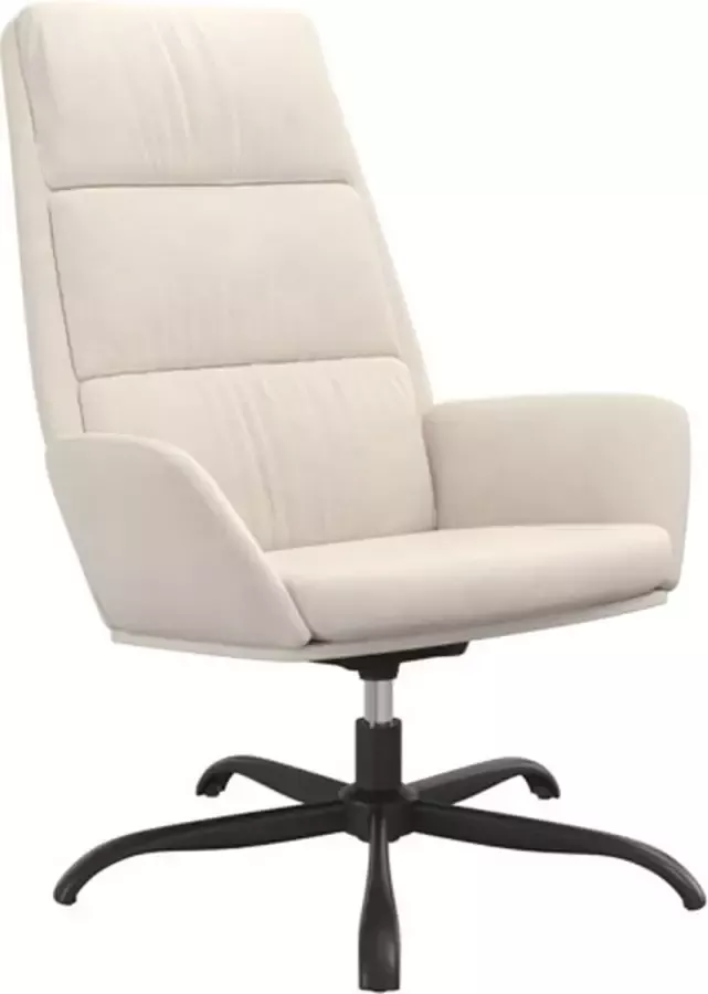 VidaXL Relaxstoel fluweel crèmekleurig - Foto 2