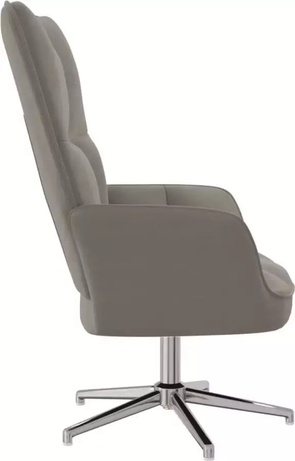 VIDAXL Relaxstoel fluweel lichtgrijs - Foto 1