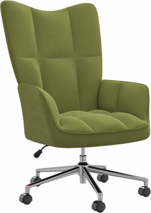 VidaXL Relaxstoel fluweel lichtgroen