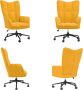 VidaXL Relaxstoel fluweel mosterdgeel Relaxstoel Relaxstoelen Fauteuil Fauteuils - Thumbnail 2