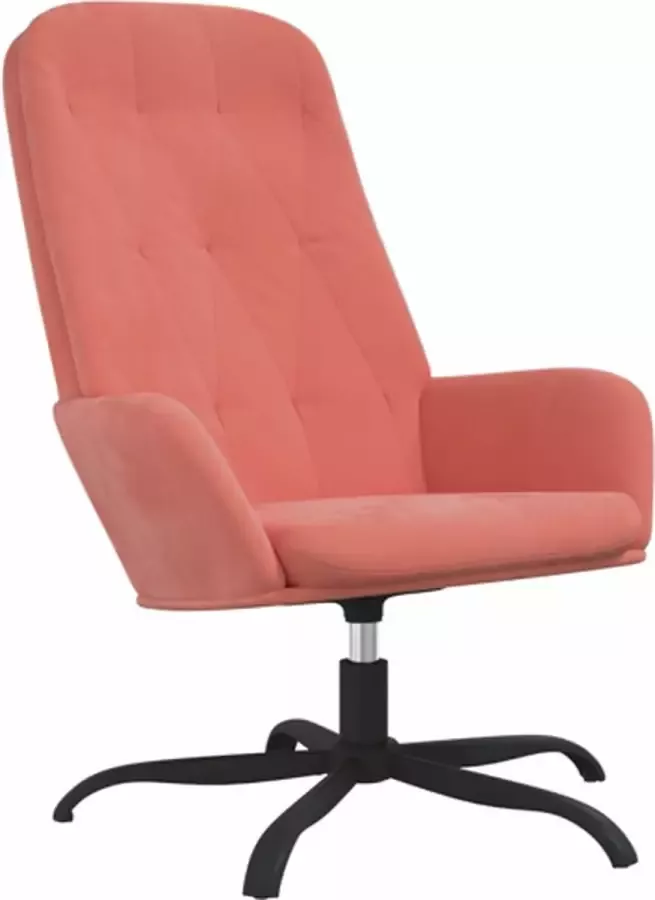 VidaXL Relaxstoel fluweel roze - Foto 2