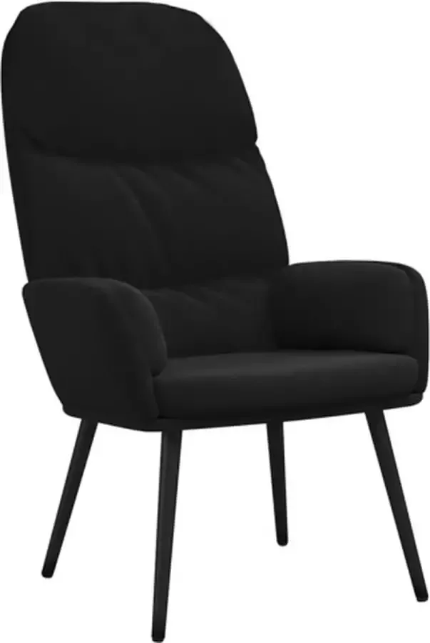 VidaXL Relaxstoel fluweel zwart - Foto 2