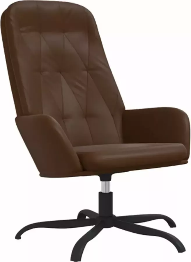 VIDAXL Relaxstoel glanzend kunstleer bruin - Foto 4