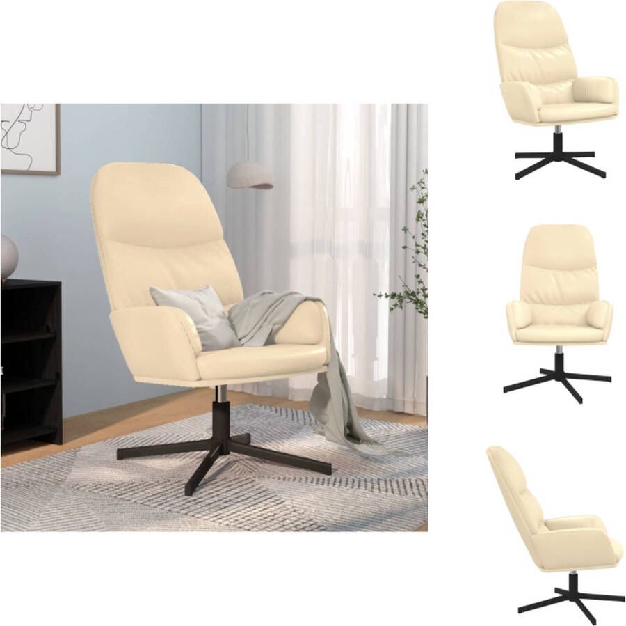 VidaXL Relaxstoel Kunstleer 70 x 77 x 98 cm 360 graden draaibaar Fauteuil