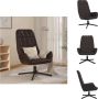 VidaXL Relaxstoel Kunstleer Bruin 70 x 77 x 94 cm 360 graden draaibaar Fauteuil - Thumbnail 1