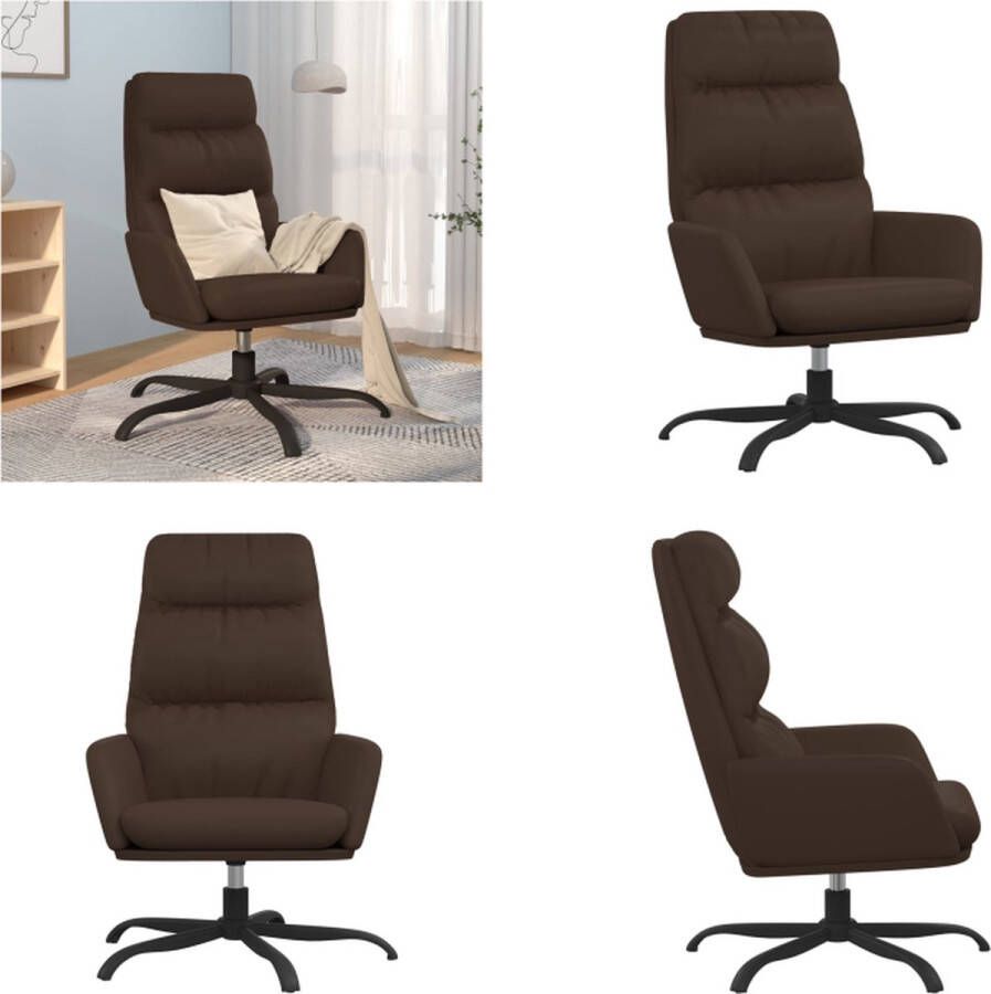 vidaXL Relaxstoel kunstleer bruin Relaxstoel Relaxstoelen Fauteuil Relaxfauteuil