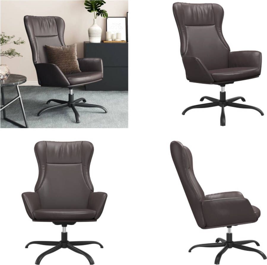 VidaXL Relaxstoel kunstleer bruin Relaxstoel Relaxstoelen Fauteuil Relaxfauteuil