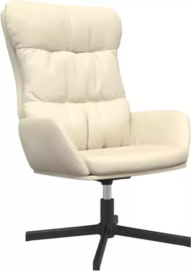 VidaXL Relaxstoel kunstleer crèmekleurig - Foto 2