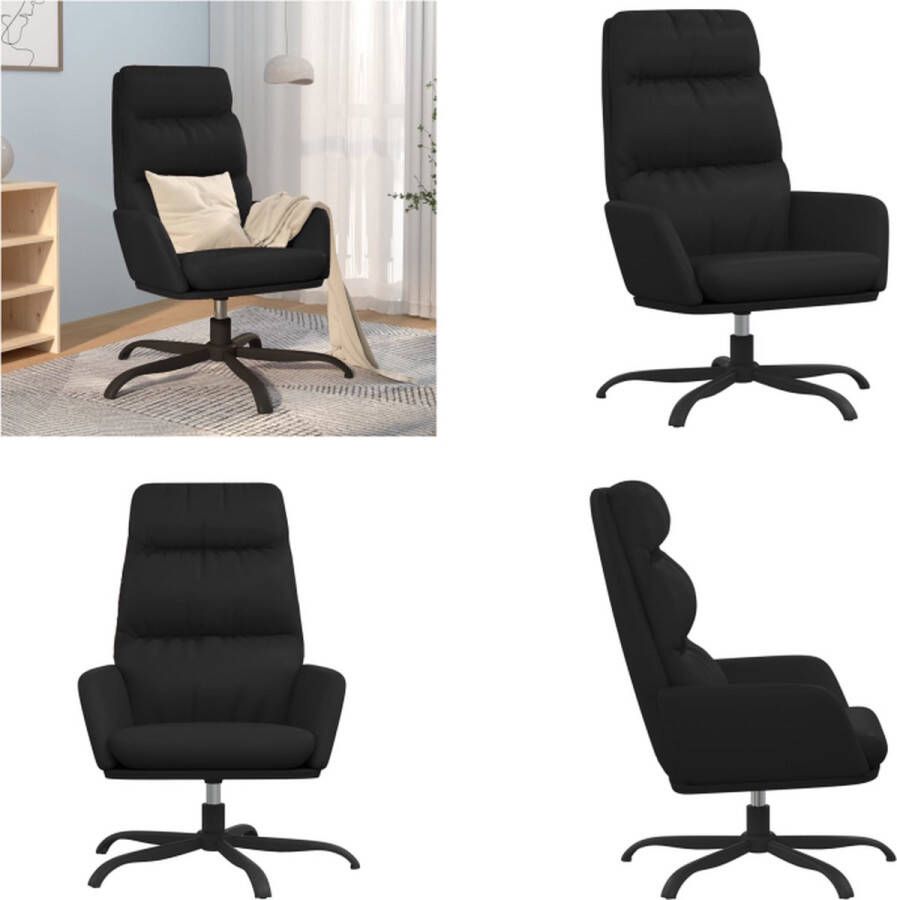 VidaXL Relaxstoel kunstleer zwart Relaxstoel Relaxstoelen Fauteuil Relaxfauteuil