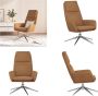 VidaXL Relaxstoel kunstsuède taupe Relaxstoel Relaxstoelen Fauteuil Relaxfauteuil - Thumbnail 2