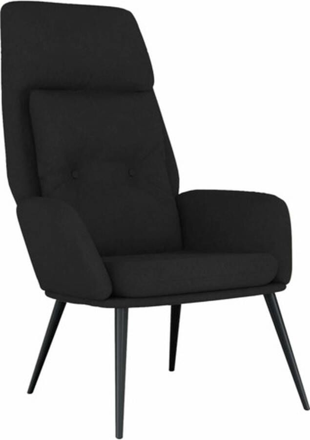 VidaXL Relaxstoel Relaxstoelen Fauteuil Relaxfauteuil Relaxstoel kunstsuède zwart