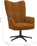 VidaXL Relaxstoel met voetenbank fluweel bruin - Thumbnail 2