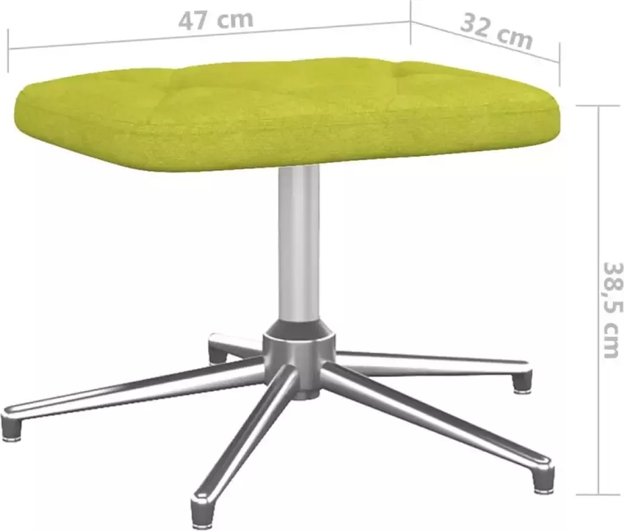 VIDAXL Relaxstoel met voetenbank stof groen - Foto 2