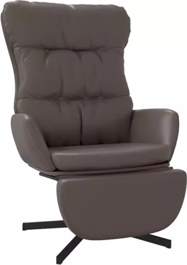 VIDAXL Relaxstoel met voetensteun kunstleer bruin - Foto 2