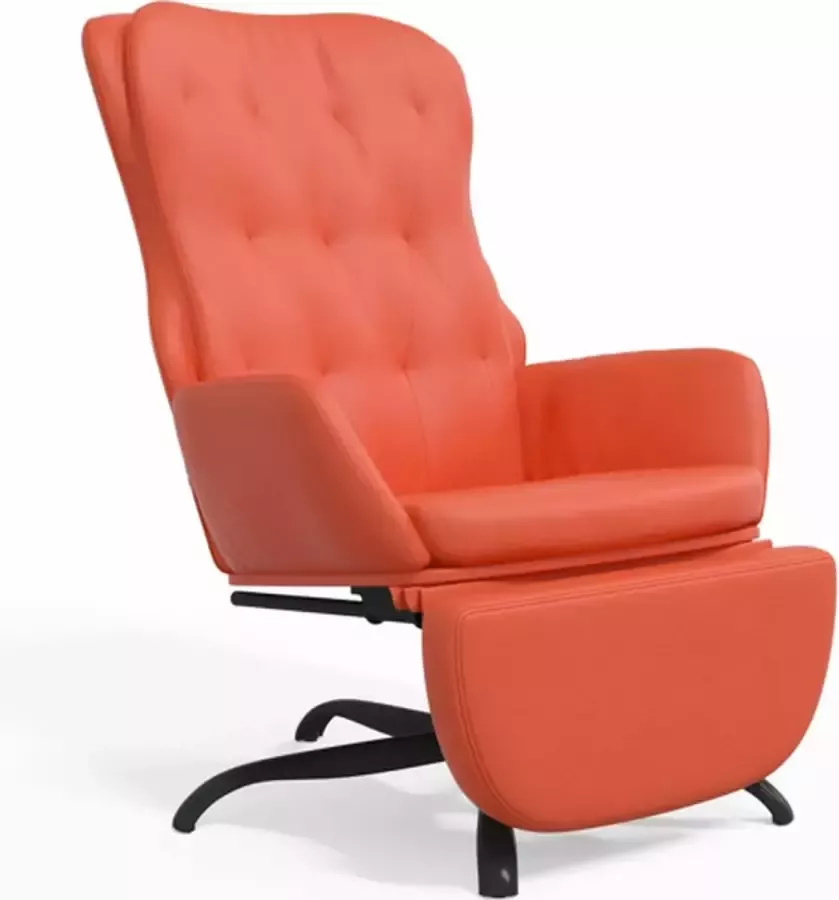 VidaXL Relaxstoel met voetensteun kunstleer rood - Foto 2
