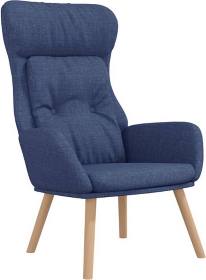 VIDAXL Relaxstoel stof blauw - Foto 2