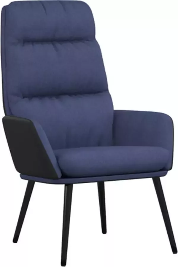 VIDAXL Relaxstoel stof blauw - Foto 6