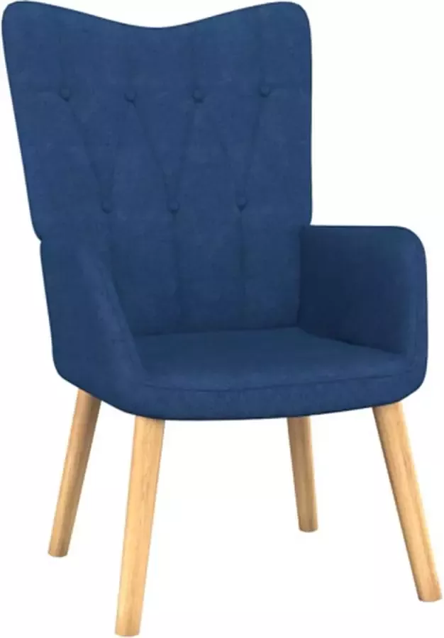 VIDAXL Relaxstoel stof blauw - Foto 1