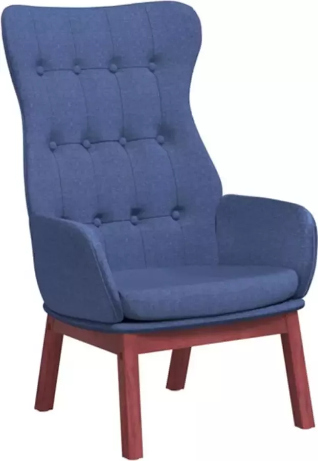 VidaXL Relaxstoel stof blauw - Foto 2