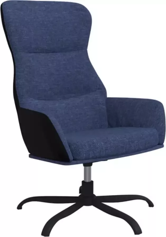 VidaXL Relaxstoel stof blauw - Foto 2